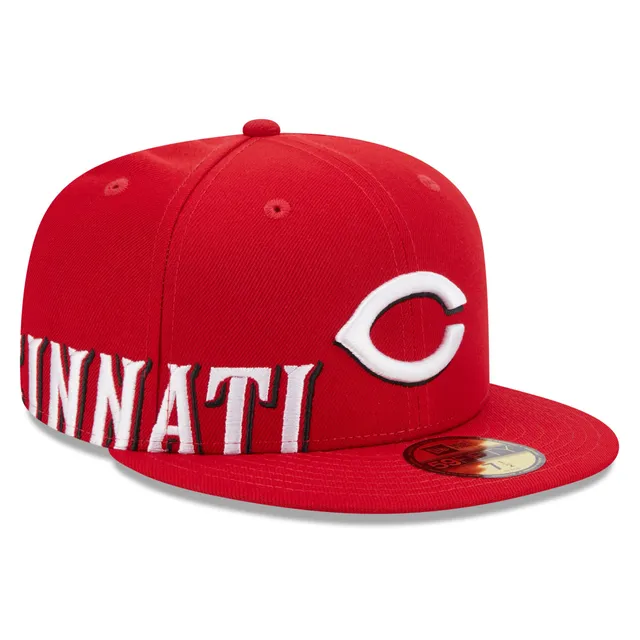 Men's Cincinnati Reds New Era Black/Red City Arch 9FIFTY Snapback Hat