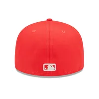 Men's New Era Red Cincinnati Reds Lava Highlighter Logo 59FIFTY Fitted Hat