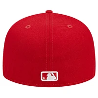 Men's New Era Red Cincinnati Reds Logo 59FIFTY Fitted Hat