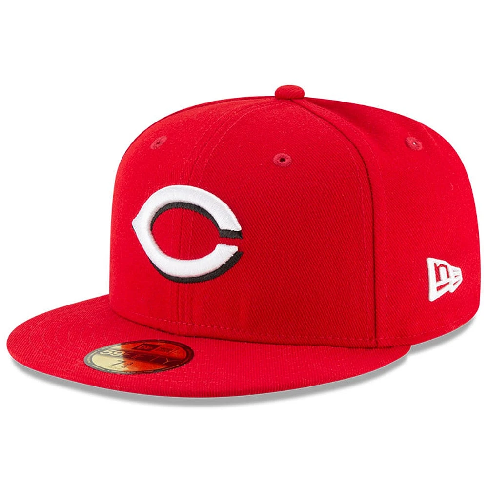 Casquette ajustée 59FIFTY du Temple de la renommée baseball national des Cincinnati Reds New Era pour hommes, rouge