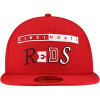 Men's New Era Red Cincinnati Reds Ransom 59FIFTY Fitted Hat