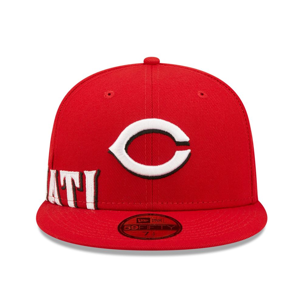 New Era Red Cincinnati Reds Sidesplit 59FIFTY Fitted Hat