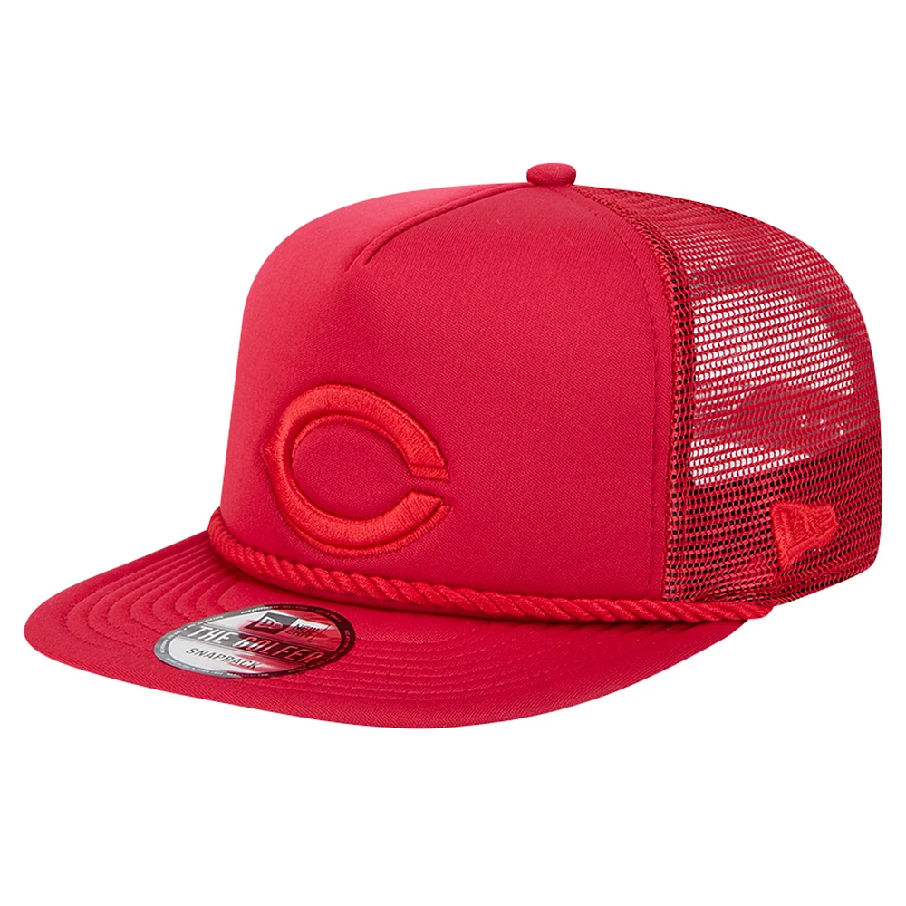 Casquette de golf à visière snapback en maille tonique Cincinnati Reds de New Era pour homme