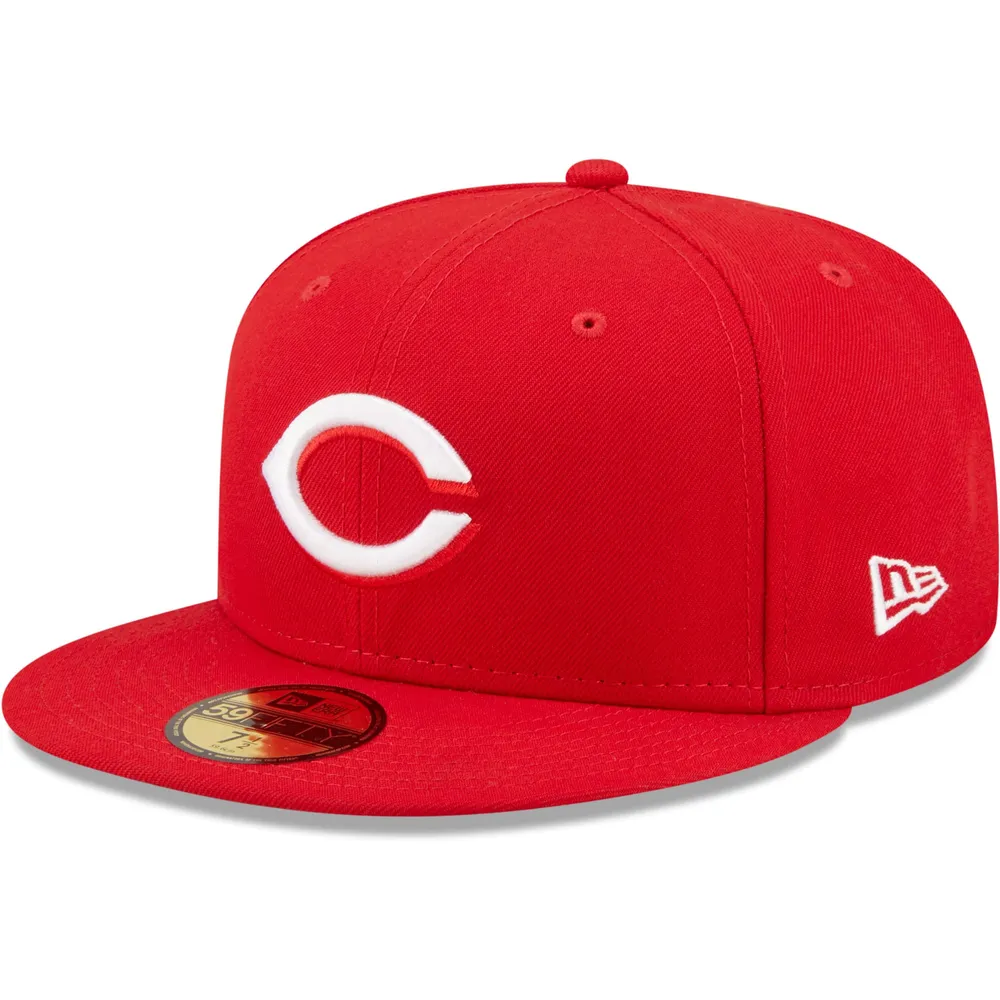 New Era Cincinnati Reds 59FIFTY Authentic Collection Hat Black/Red 7 3/4