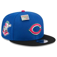 Men's New Era Royal/Black Cincinnati Reds Watermelon Big League Chew Flavor Pack 9FIFTY Snapback Hat