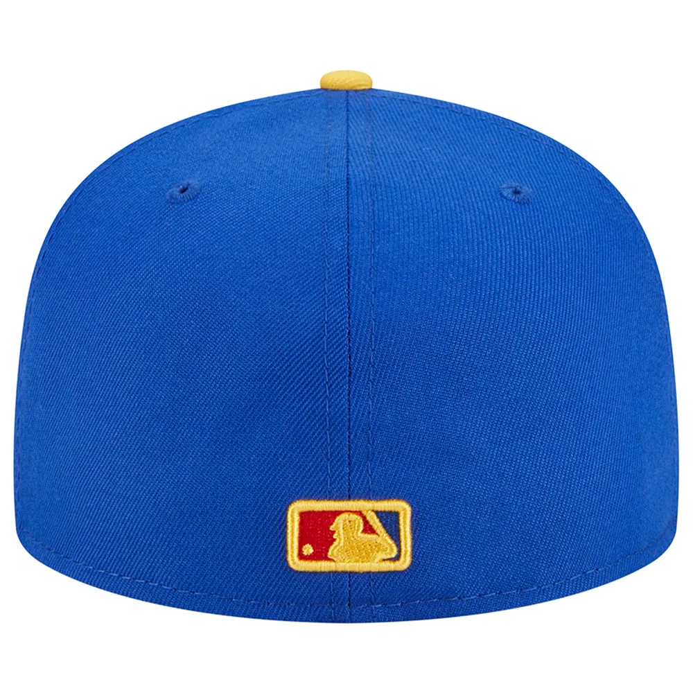 Casquette ajustée 59FIFTY Empire des Cincinnati Reds New Era pour homme, bleu royal/jaune