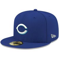 Men's New Era Royal Cincinnati Reds White Logo 59FIFTY Fitted Hat