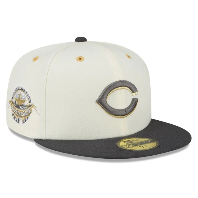 Men's New Era Stone/Gold Pittsburgh Pirates Retro 59FIFTY Fitted Hat