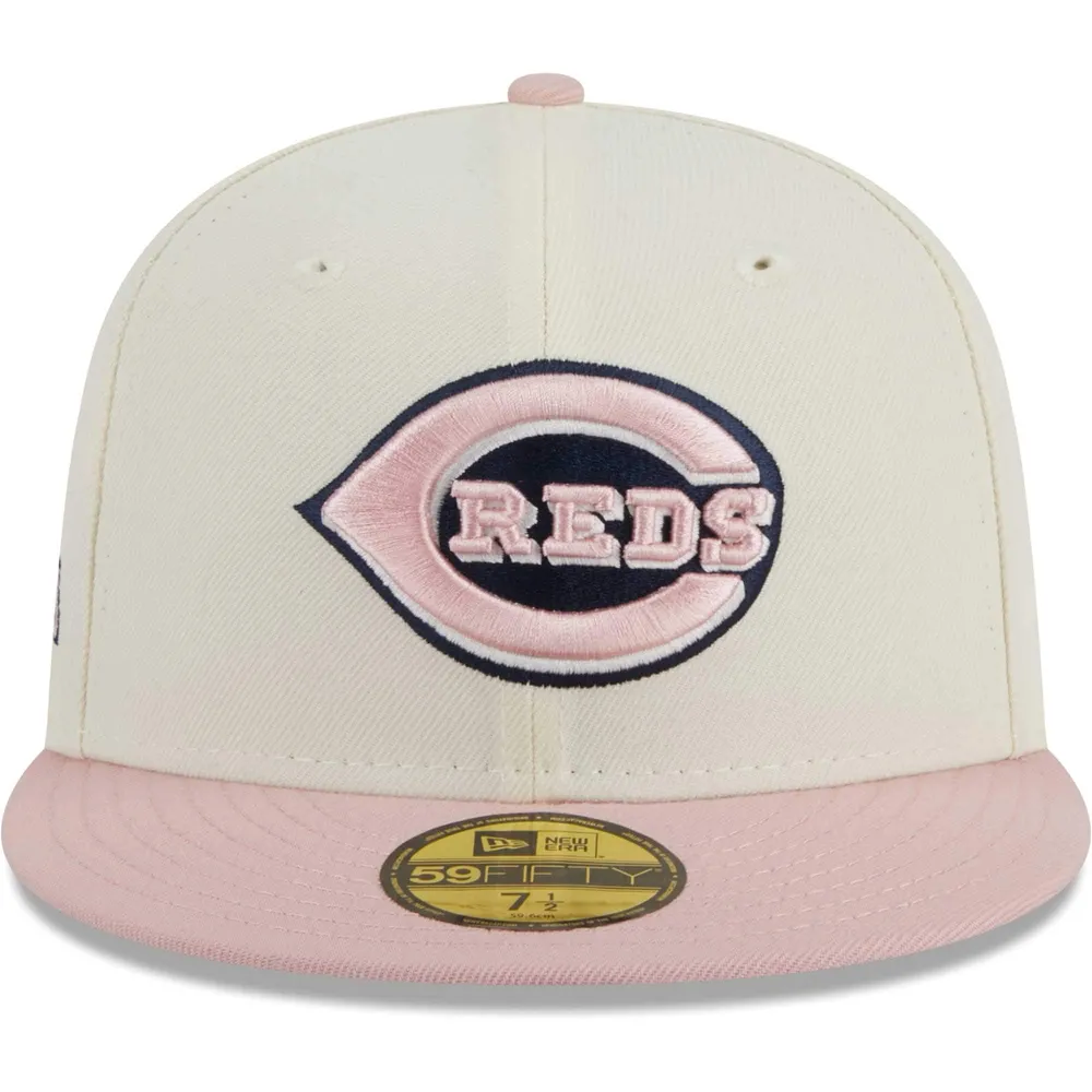 New York Yankees New Era Chrome Rogue 59FIFTY Fitted Hat - White/Pink