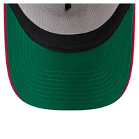 Men's New Era White/Red Cincinnati Reds Distressed 9FORTY A-Frame Adjustable Trucker Hat