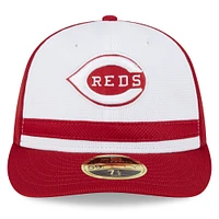 Casquette ajustée 59FIFTY à profil bas pour hommes des Cincinnati Reds 2024 New Era, blanche