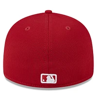 Casquette ajustée 59FIFTY à profil bas pour hommes des Cincinnati Reds 2024 New Era, blanche