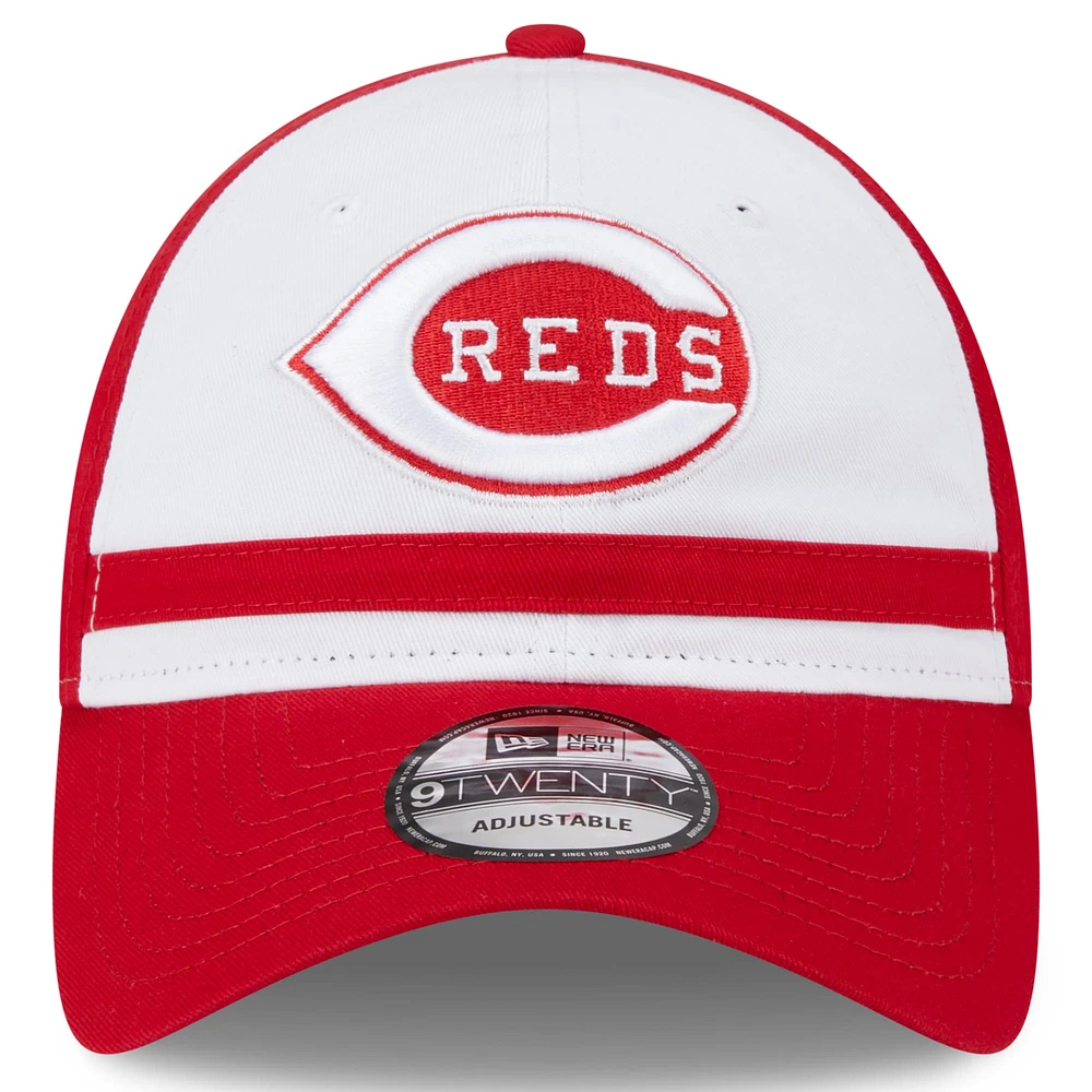 Men's New Era White Cincinnati Reds 2025 Batting Practice 9TWENTY Adjustable Hat