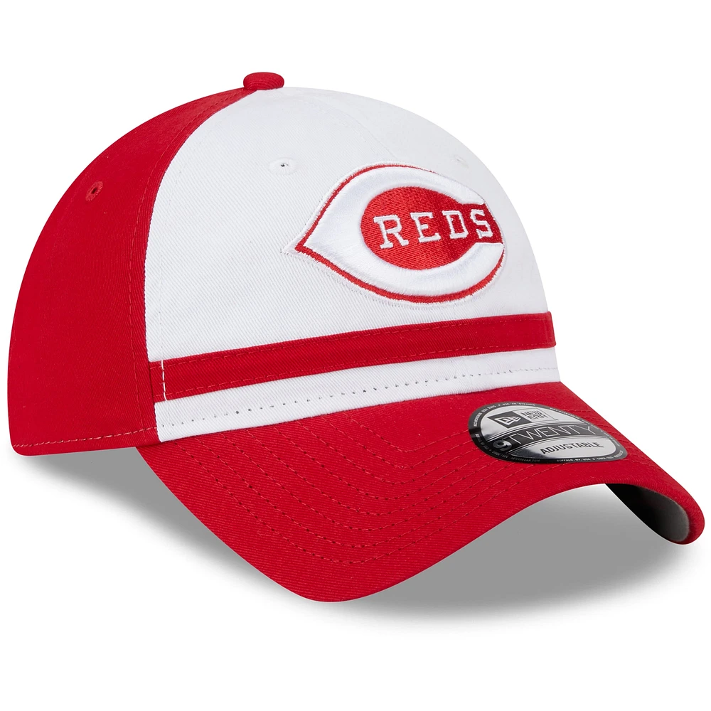 Men's New Era White Cincinnati Reds 2025 Batting Practice 9TWENTY Adjustable Hat