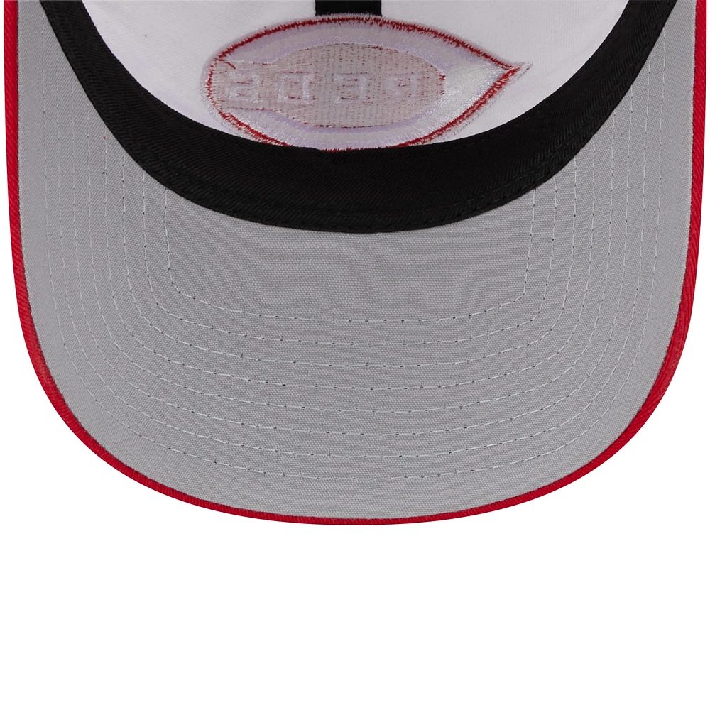 Men's New Era White Cincinnati Reds 2025 Batting Practice 9TWENTY Adjustable Hat