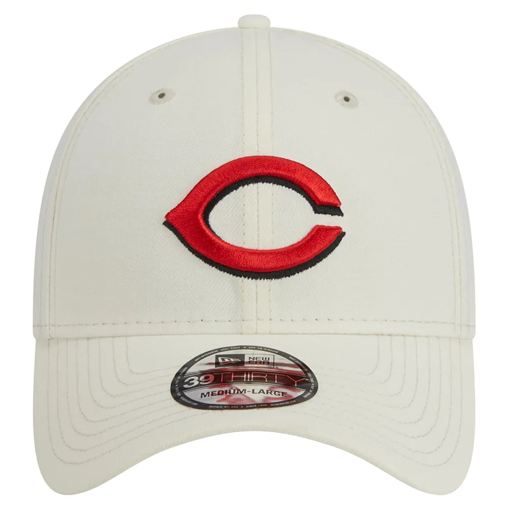 New Era Men's White Cincinnati Reds Chrome Team Classic 39THIRTY