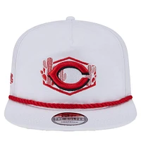 Men's New Era  White Cincinnati Reds  Palm Golfer Snapback Hat