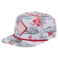 Casquette snapback Island Golfer blanche à imprimé Cincinnati Reds pour homme de New Era