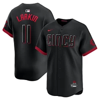 Maillot de joueur Nike Barry Larkin noir Cincinnati Reds City Connect Limited pour homme