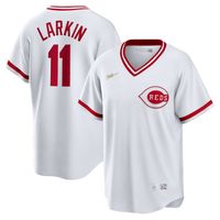 Men's Nike Barry Larkin White Cincinnati Reds Home Cooperstown Collection Player Jersey