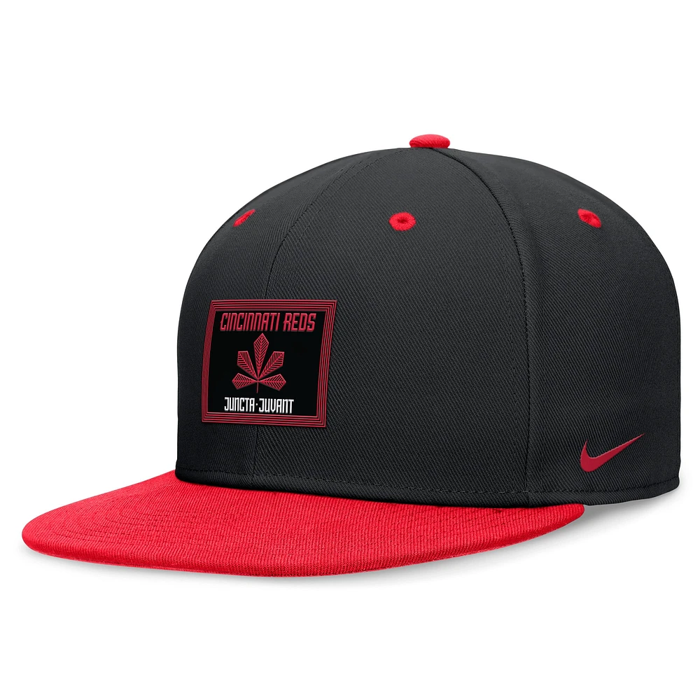 Casquette ajustée Nike Cincinnati Reds City Connect True pour homme, noir/rouge