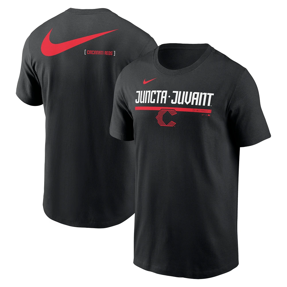 T-shirt Nike noir Cincinnati Reds 2-Hit Speed ​​City Connect pour homme