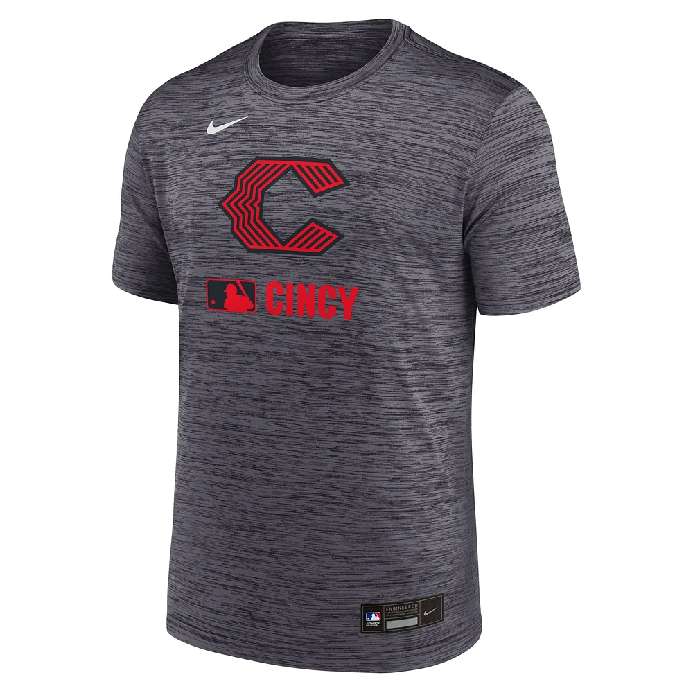 Men's Nike  Black Cincinnati Reds 2025 City Connect Authentic Collection Velocity Performance T-Shirt