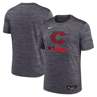 Men's Nike  Black Cincinnati Reds 2025 City Connect Authentic Collection Velocity Performance T-Shirt