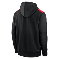 Men's Nike  Black Cincinnati Reds Authentic Collection City Connect Therma Pullover Hoodie