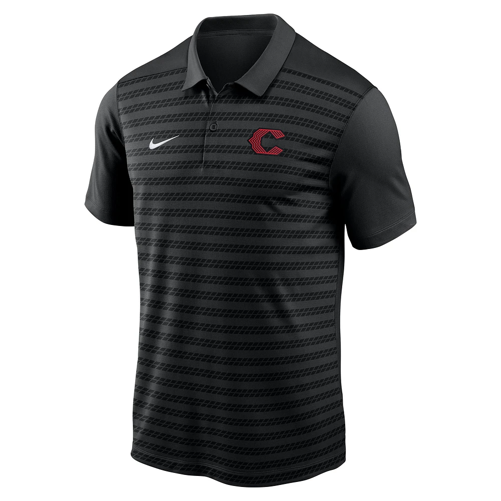 Polo Nike noir authentique City Connect Victory Performance pour homme des Reds de Cincinnati