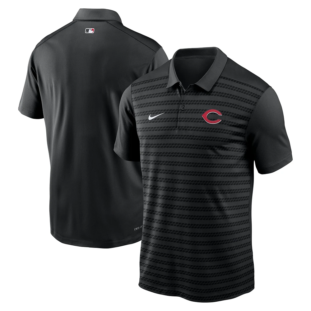 Polo Nike Victory Performance pour homme, collection authentique, noir, des Reds de Cincinnati