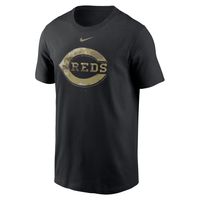 Men's Nike Black Cincinnati Reds Camo Logo Team T-Shirt