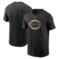 Men's Nike Black Cincinnati Reds Camo Logo Team T-Shirt