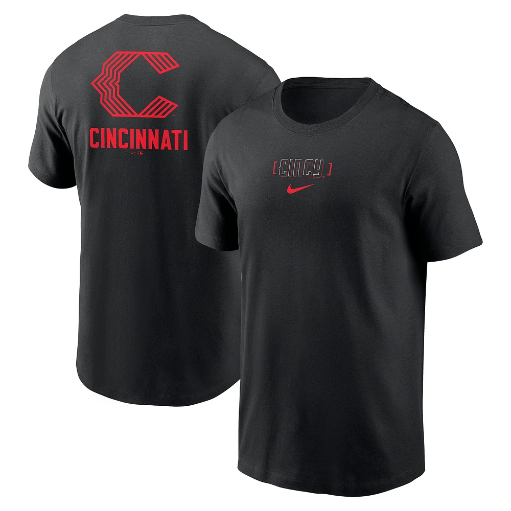 Men's Nike Black Cincinnati Reds City Connect 2-Hit T-Shirt