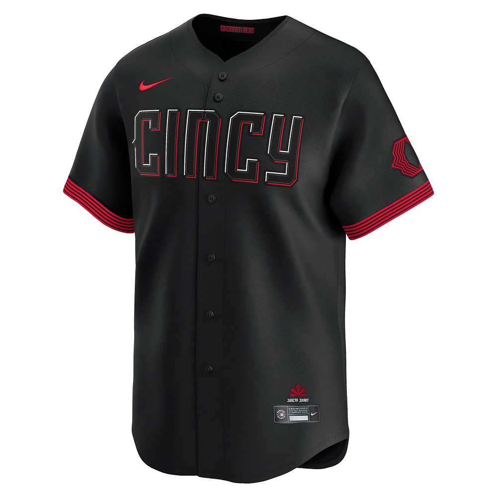 Men's Nike Black Cincinnati Reds City Connect Limited Jersey