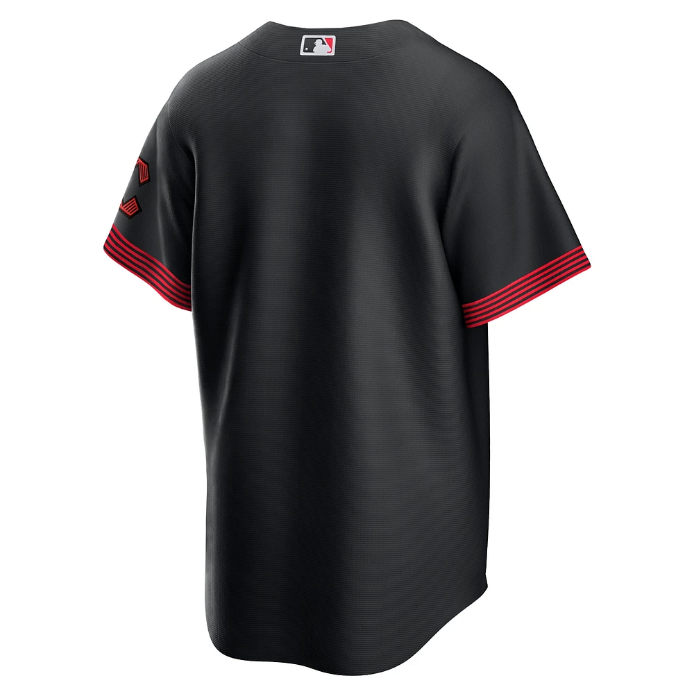 Maillot Nike noir Cincinnati Reds City Connect Replica pour homme