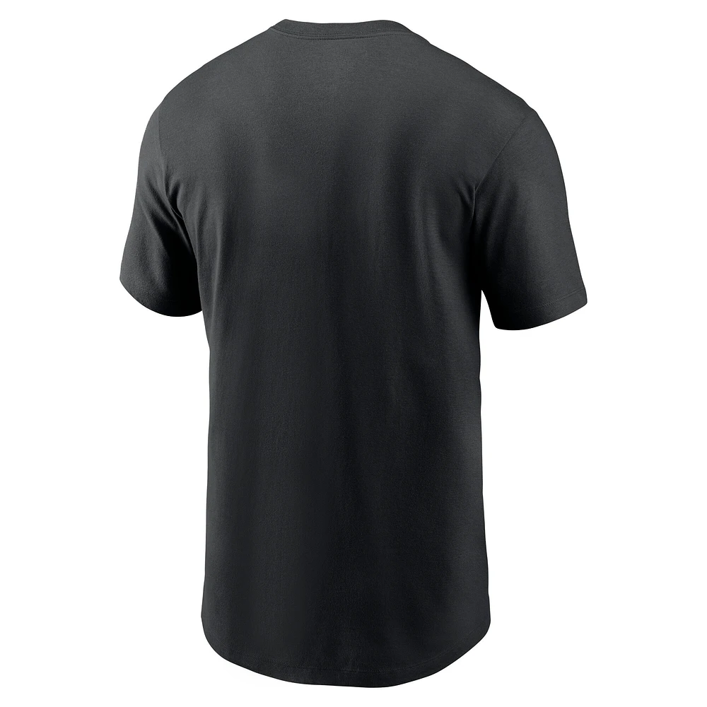 T-shirt Nike noir pour homme avec logo City Connect des Reds de Cincinnati