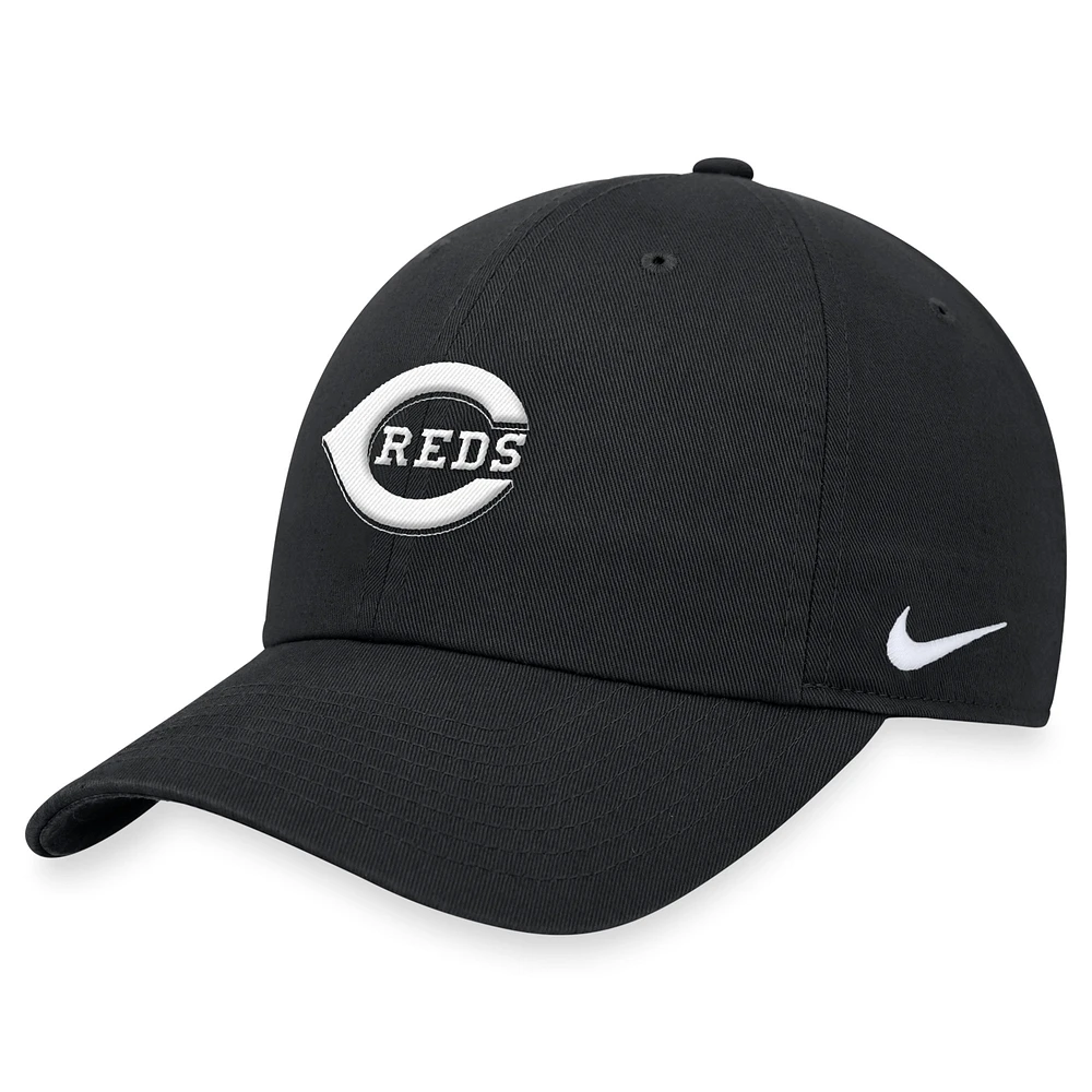 Casquette réglable Nike noire Cincinnati Reds Club pour homme