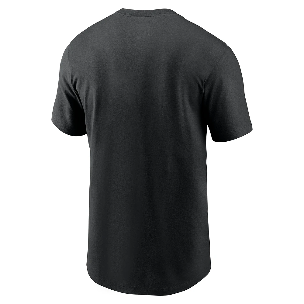 T-shirt Nike noir pour homme avec logo Cooperstown des Cincinnati Reds
