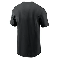 T-shirt Nike noir pour homme avec logo Cooperstown des Cincinnati Reds