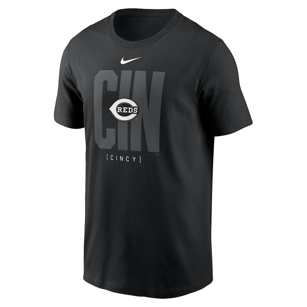 T-shirt Nike noir Cincinnati Reds Fashion Local pour homme