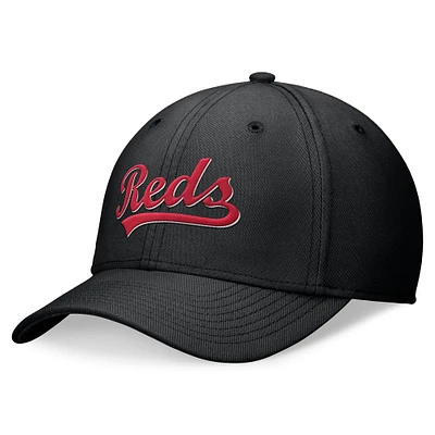 Casquette Nike Performance Flex noire pour homme des Reds de Cincinnati