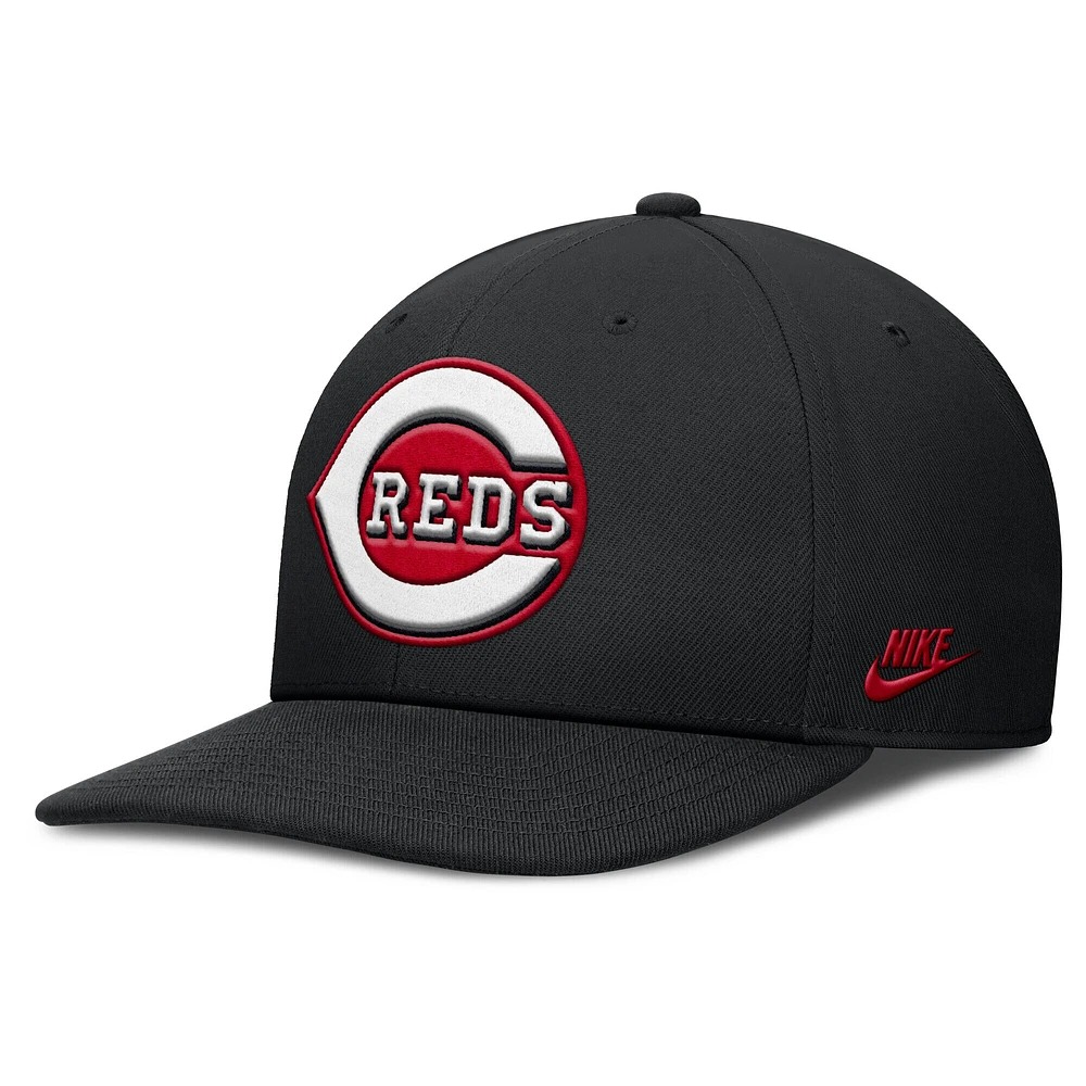 Casquette Snapback Nike Pro Performance noire pour homme des Cincinnati Reds