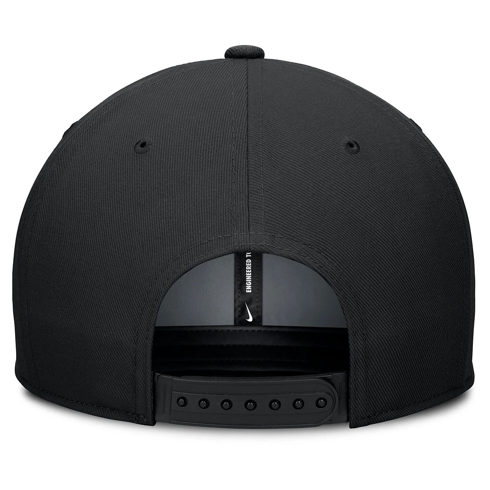 Casquette Snapback Nike Pro Performance noire pour homme des Cincinnati Reds