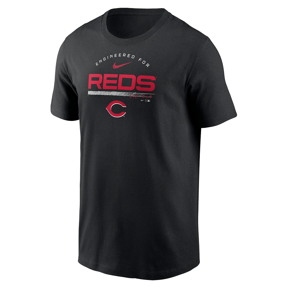 T-shirt Nike Cincinnati Reds Team Engineered Performance pour homme, noir