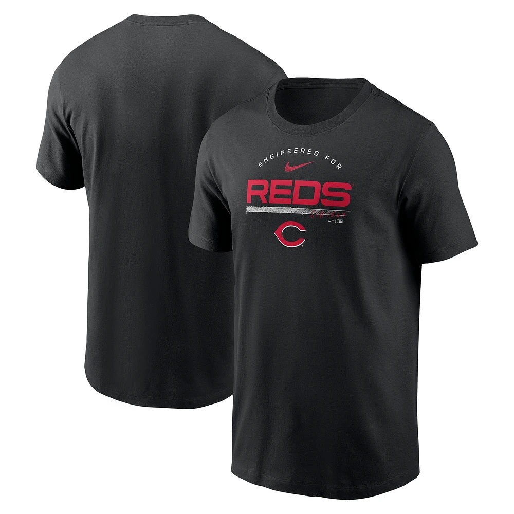 T-shirt Nike Cincinnati Reds Team Engineered Performance pour homme, noir