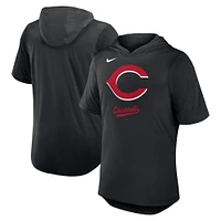 T-shirt à capuche Nike noir pour homme des Reds de Cincinnati