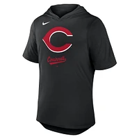 T-shirt à capuche Nike noir pour homme des Reds de Cincinnati