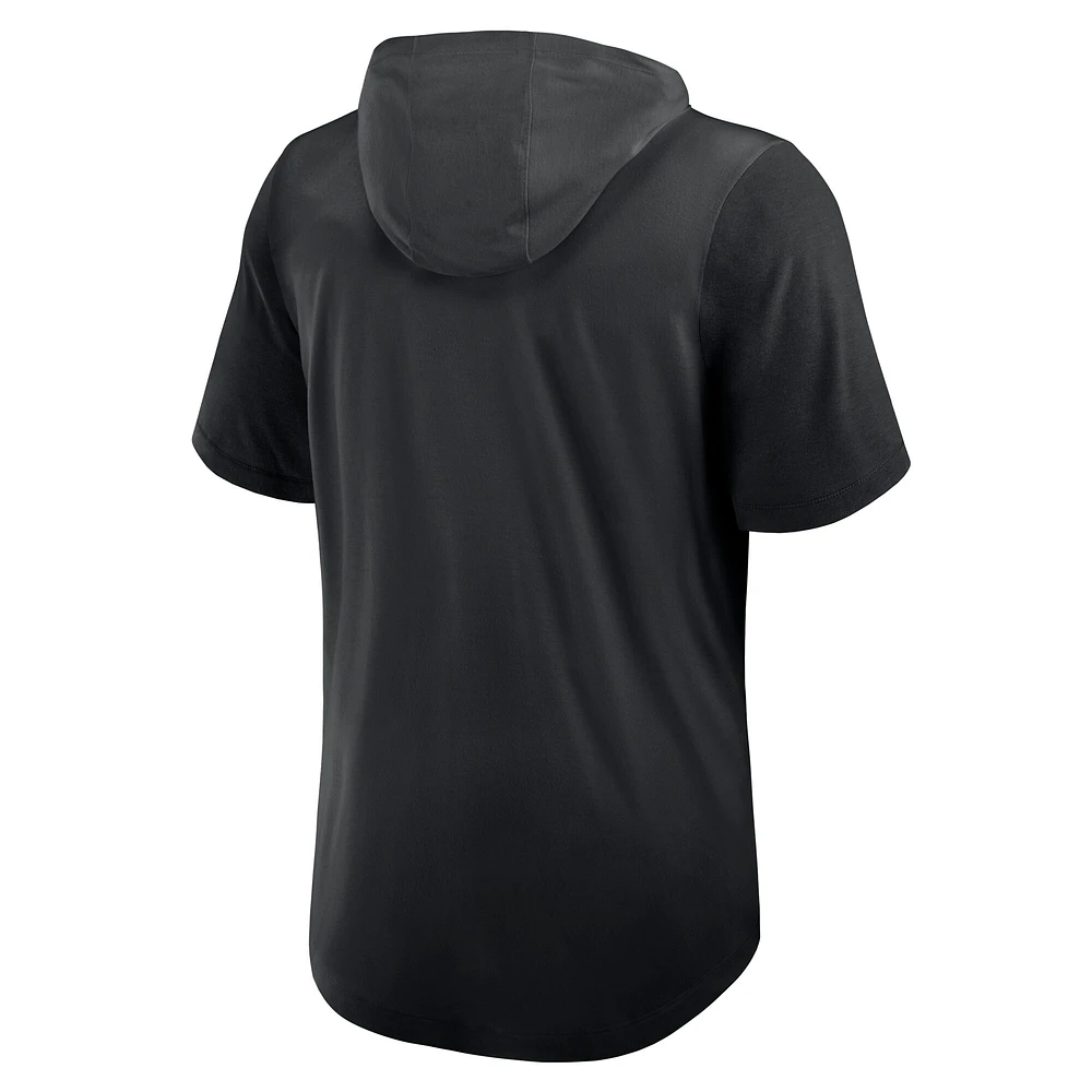 T-shirt à capuche Nike noir pour homme des Reds de Cincinnati