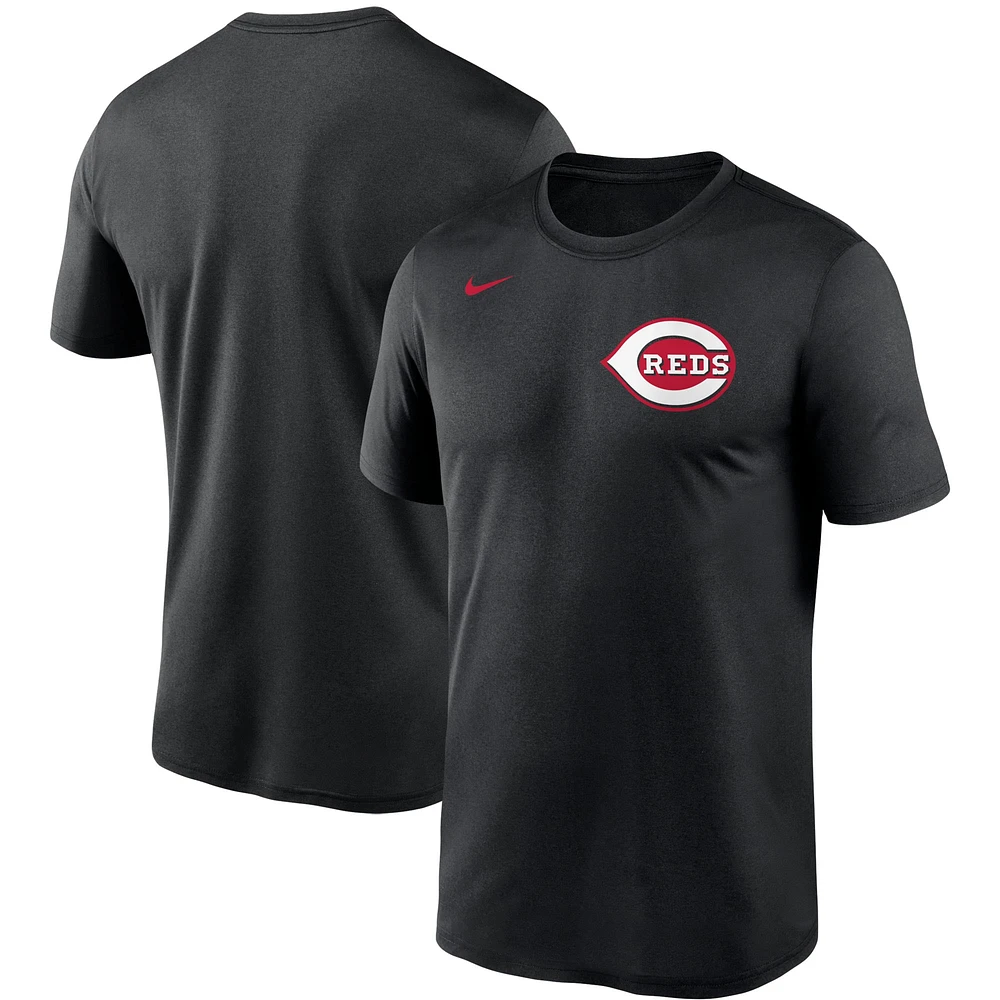 T-shirt Nike noir Cincinnati Reds Wordmark Legend Performance pour homme